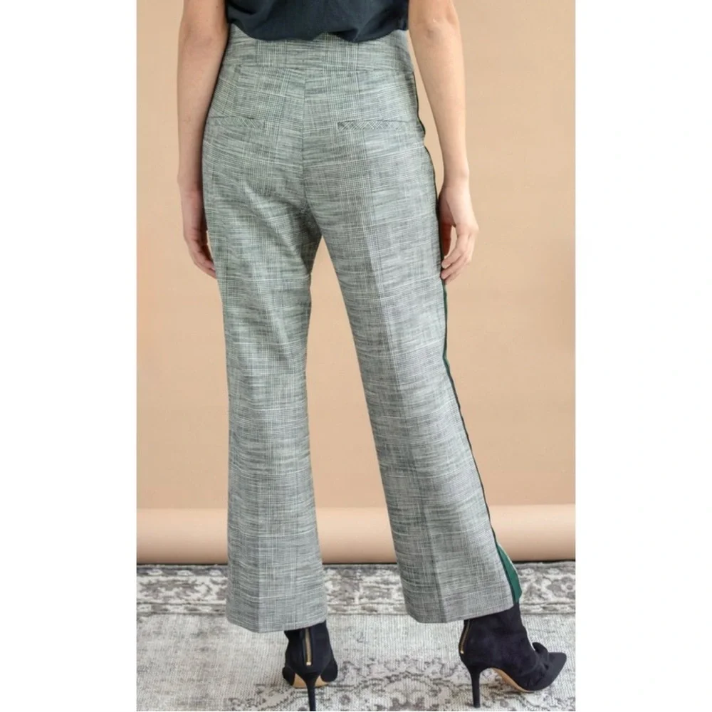 VERONICA BEARD | $395 Cormac Glen Plaid Cropped Trouser in Grey Motif, Size 6 - Picture 4 of 13